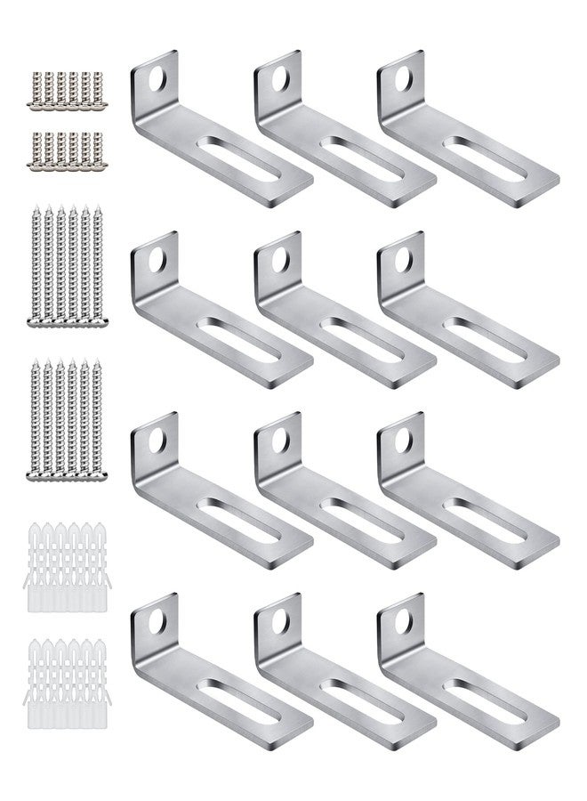 Wehhbtye 30 Set White Board Mounting Hardware,Whiteboard Hanging Brackets, White Board Installation Kit Includes Hanger Supports, Screws and Expansion Tube for Hanging Whiteboard Office Supplies (38*9.5*12mm) - Image 1
