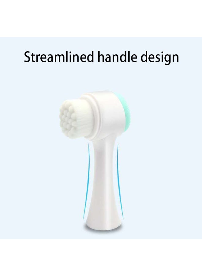 Double-sided silicone facial cleansing brush with soft bristles, a household manual facial cleansing device for deep cleansing, makeup removal, and massage. A beauty tool brush. - Image 4