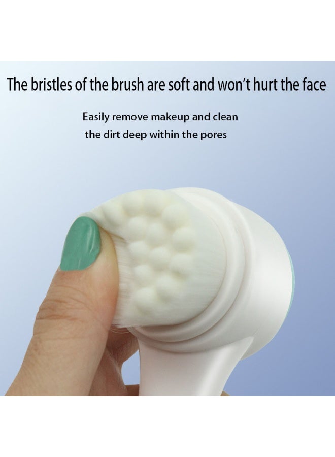 Double-sided silicone facial cleansing brush with soft bristles, a household manual facial cleansing device for deep cleansing, makeup removal, and massage. A beauty tool brush. - Image 5