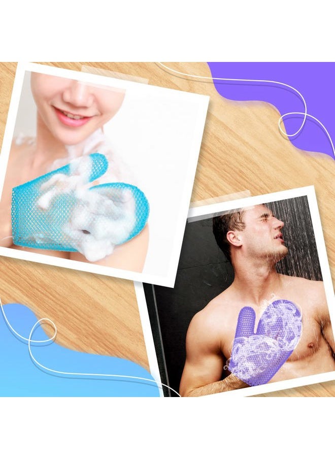 Karenhi - 2 Pcs Honeycomb Exfoliating Glove Bath Mitt Body Spa Scrubber, Honeycomb Exfoliator Glove for Body Shower, Honeycomb Exfoliator Scrubber Sponge Shower Loofah, Quick Drying - Image 1