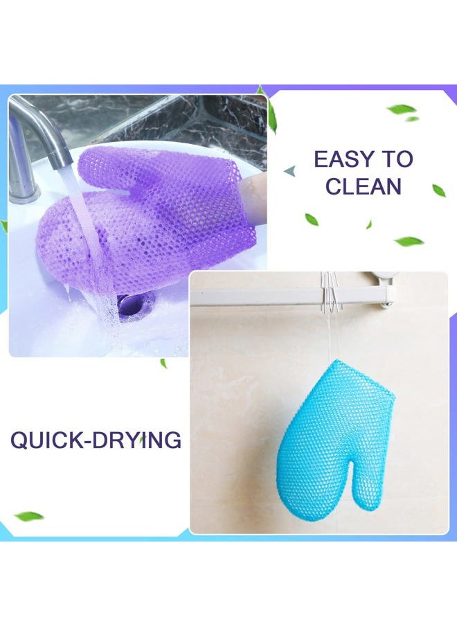 Karenhi - 2 Pcs Honeycomb Exfoliating Glove Bath Mitt Body Spa Scrubber, Honeycomb Exfoliator Glove for Body Shower, Honeycomb Exfoliator Scrubber Sponge Shower Loofah, Quick Drying - Image 1