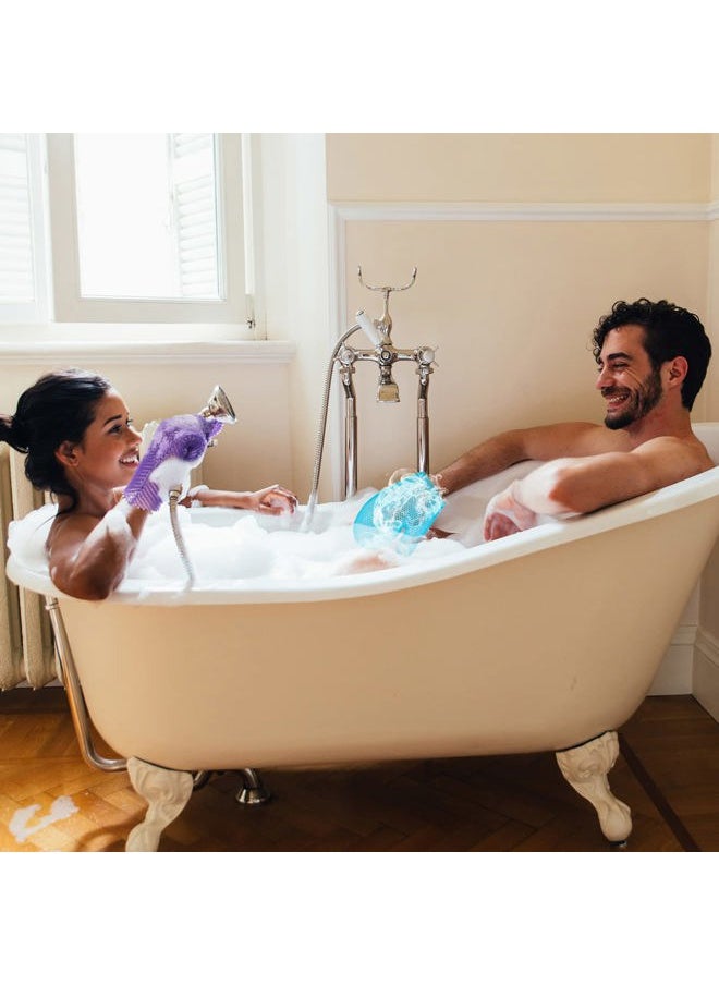 Karenhi - 2 Pcs Honeycomb Exfoliating Glove Bath Mitt Body Spa Scrubber, Honeycomb Exfoliator Glove for Body Shower, Honeycomb Exfoliator Scrubber Sponge Shower Loofah, Quick Drying - Image 1