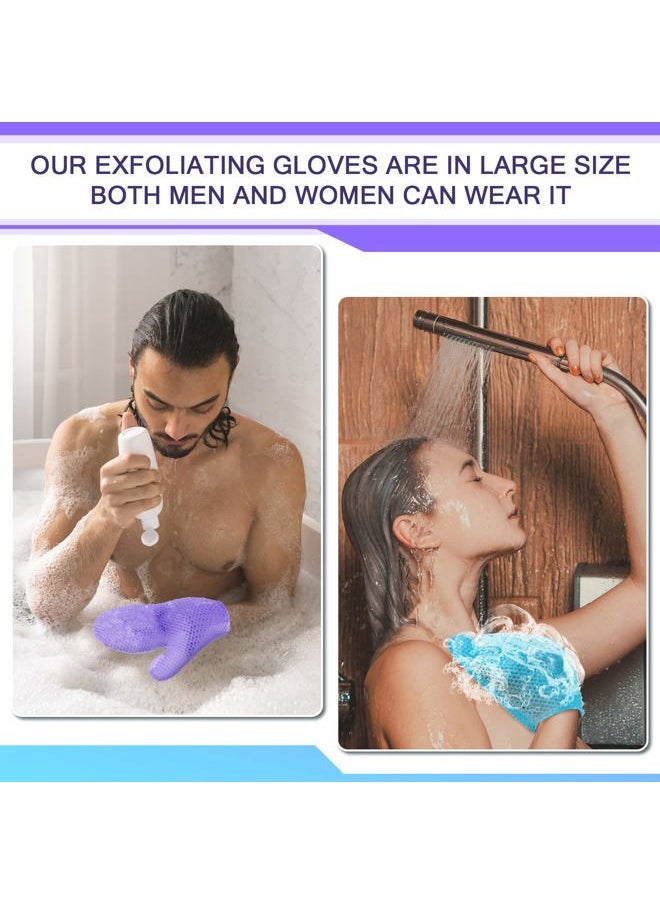 Karenhi - 2 Pcs Honeycomb Exfoliating Glove Bath Mitt Body Spa Scrubber, Honeycomb Exfoliator Glove for Body Shower, Honeycomb Exfoliator Scrubber Sponge Shower Loofah, Quick Drying - Image 1