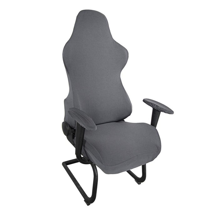 ERGONOMIC OFFICE COMPUTER GAME CHAIR SLIPCOVERS STRETCHY POLYESTER COVERS FOR RECLINING RACING GAMING GAMING CHAIR DARK GREYNO CHAIR