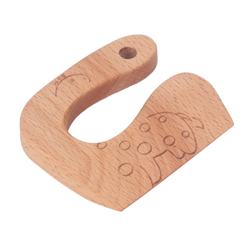 Wooden Kids Knife: Beech Wood Construction - Ergonomic Comfortable Grip Kids Cutting Toy for Toddlers Aged 2 to 8, Home Kitchen and Outdoor Activities - Image 4