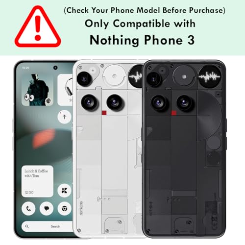 RIGGEAR Shockproof Clear Hybrid Armor Back Cover Case for Nothing Phone 3 (Transparent PC and TPU Bumper) - Image 2