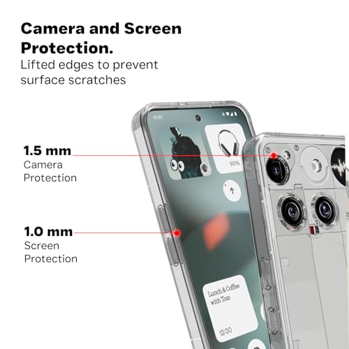 RIGGEAR Shockproof Clear Hybrid Armor Back Cover Case for Nothing Phone 3 (Transparent PC and TPU Bumper) - Image 5