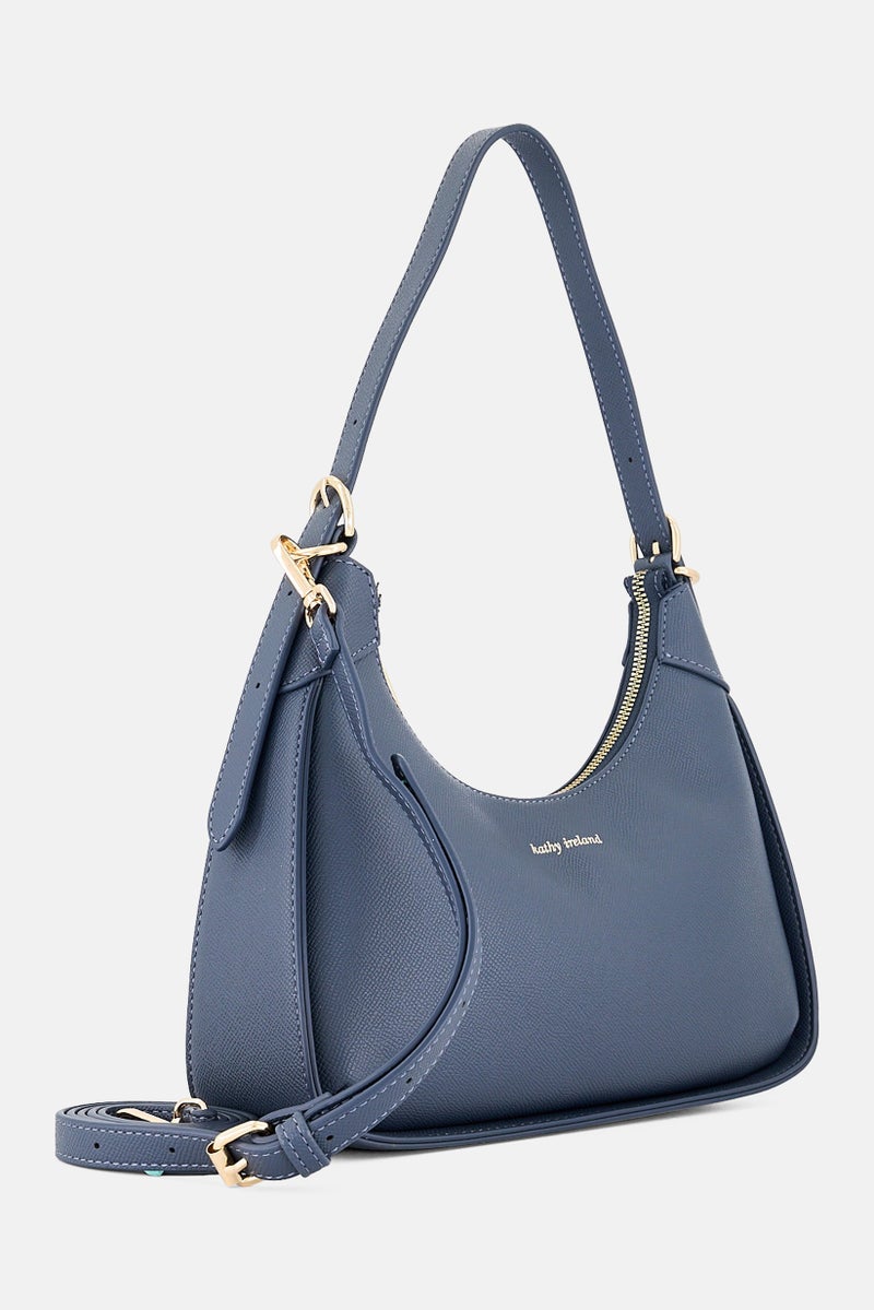 Kathy Ireland Women Brand Logo Shoulder Bag, Blue - Image 3