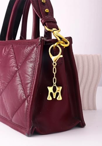 GAOKOXI Gold Bubble Initial Keychain Charm for Women Chunky Bag Purse Charms E Letter Key Chains for Handbag Cute Accessories - Image 2