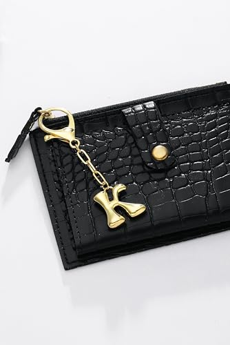 GAOKOXI Gold Bubble Initial Keychain Charm for Women Chunky Bag Purse Charms E Letter Key Chains for Handbag Cute Accessories - Image 4