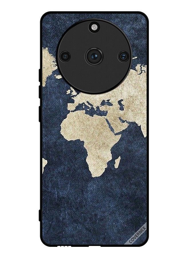 Covernex غطاء حماية لهاتف Realme 11 Pro Plus بنمط خريطة على الجينز - Image 1