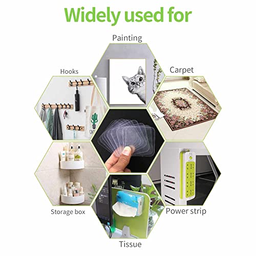 Roktry 20pcs Large Double Sided Heavy Duty Tap for Wall, Kitchen, Office, Wall, Car,Transparent Adhesive Pads Strong Adhesive Squares, Double Sided Transparent Mounting Tape, 10 Cm - Image 2