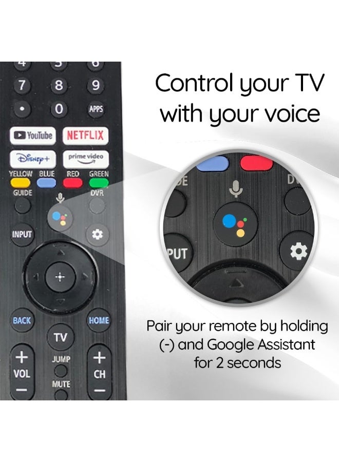 ACLIX Remote Control for Sony Bravia TVs – Compatible with KD-43X80J, XR-50X90J, XR-55A80J & More – Includes Netflix, Disney+, Prime Video, YouTube Buttons - Image 2