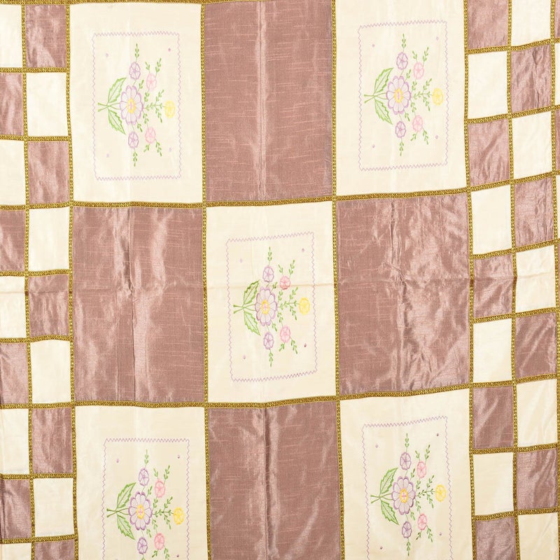 Chic & Comfort My Home MY Life.... Chic & Comfort My Home MY Life…. Aditi Impex Handicrafts Embroidery Patch Bedcover with Pillow (Set of 3 pcs.) (220 cm x 270 cm) Multi Color - Image 3