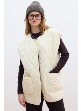 Manuka Quilted Pocket Vest Vanilla  - Image 1