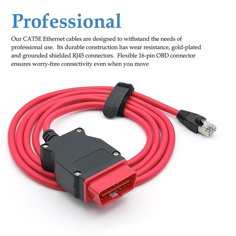 SYOSI ENET OBD2 Diagnostic Cable for BMW F/G/I Series & VW Audi, 6.5ft CAT5E with USB-C Adapter, Compatible with ISTA/ESYS Programming & Coding - Image 5
