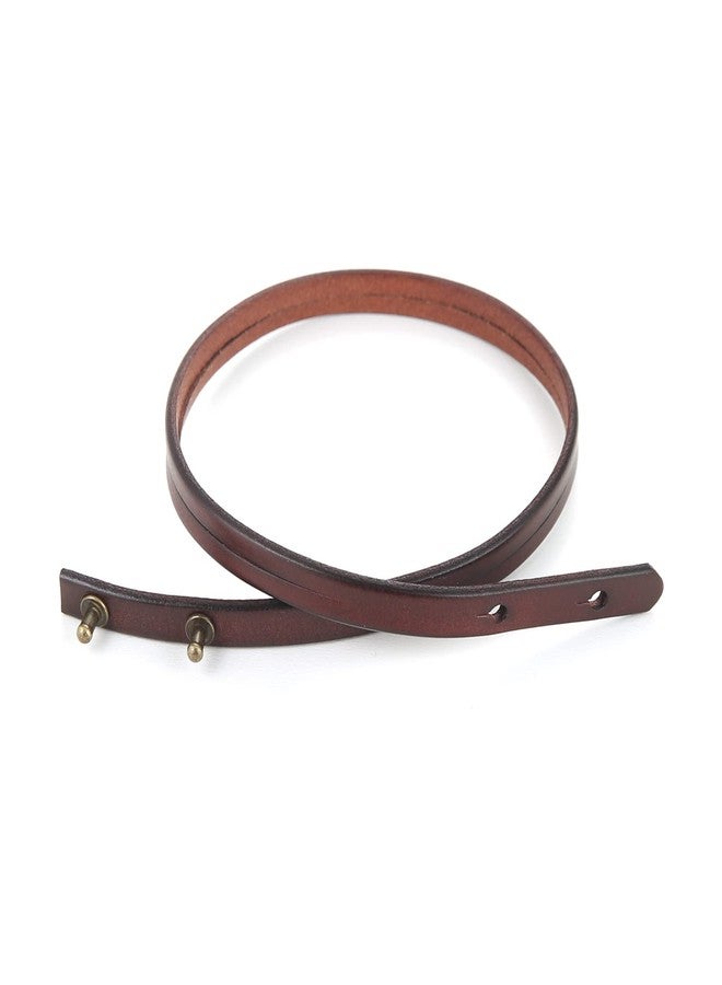 HZMAN 8.0 Inch Mens Handmade Leather Cuff Bracelet Steampunk Style leather wrap Wristband for Women Genuine Leather Bracelet（Brown） - Image 3