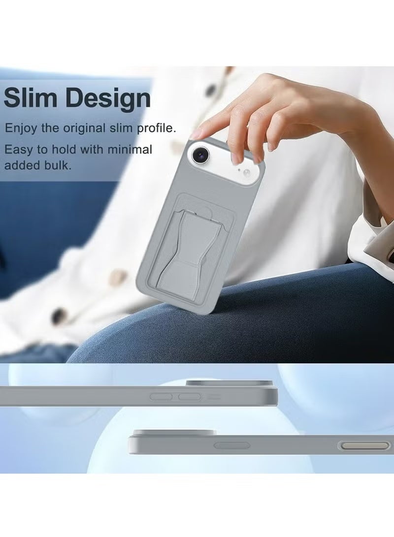 TIGER Apple iPhone Air 5G 2025 Silicone TPU Case with Card Holder and Hand Grip – Slim, Durable Protective Cover in Sleek Grey with Secure Card Storage, Enhanced Grip for Comfortable Handling, and Scratch Resistance for Everyday Protection (Model MCHPSN) - Image 4