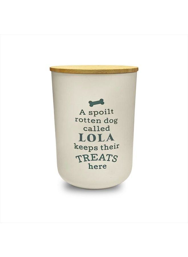 History & Heraldry Personalised Dog Treat Jar - Lola