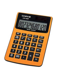 Olympia Olympia Pocket Calculator (12 Digits, Orange, LCD1000P/OLCA4685)  - Image 1