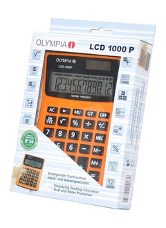Olympia Olympia Pocket Calculator (12 Digits, Orange, LCD1000P/OLCA4685)  - Image 3