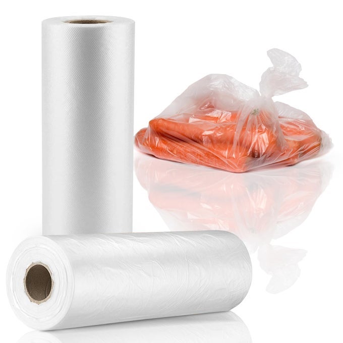 12 X 20 PLASTIC PRODUCE BAGS FOOD STORAGE BAGS 350PCS ON A ROLL CLEAR PRODUCE BAG FOR FOOD VEGETABLE BREAD FRUIT MEAT 2 ROLLS