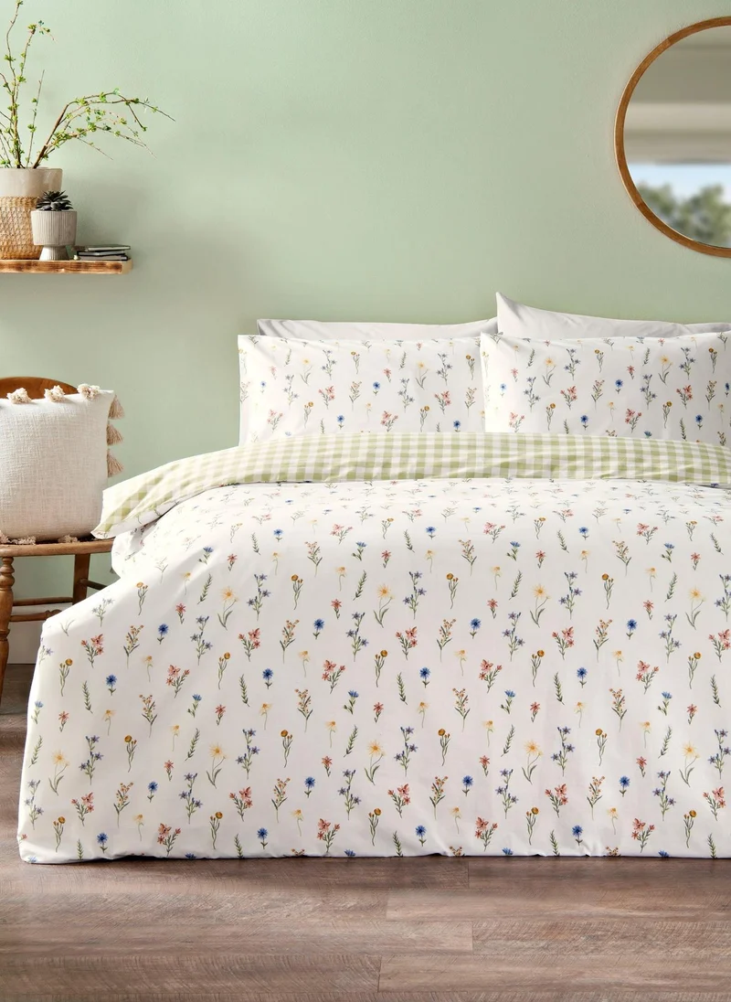 Matalan White Floral Meadow Duvet Set