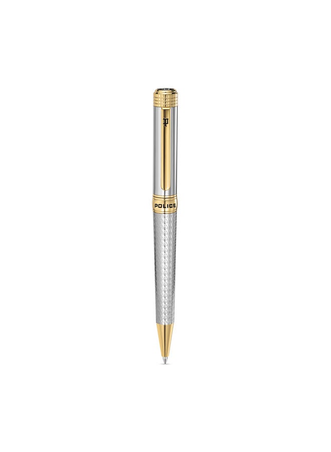 POLICE Avalon Silver with Gold Trims Pen for Men - Image 1