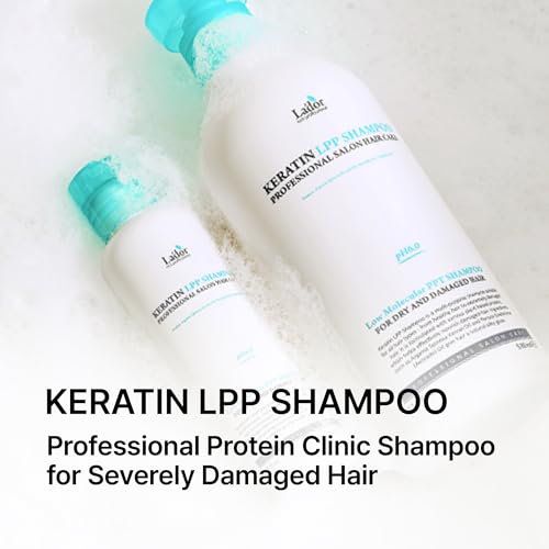 Lador LA'DOR LADOR Keratin LPP Damage Care Shampoo w/Proteins & Plant Oils - pH Balanced Sub Acidic for Dry Damaged Frizzy Coarse Thinning Hair - NO Silicone, Paraben, Sulfate, Alcohol 5.07 Fl Oz (2pcs) - Image 2