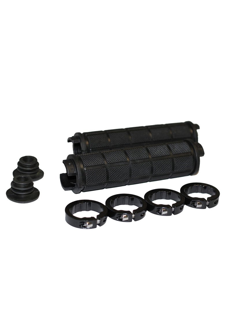 SOLARAE Bicycle Handlebar Grips, Rubber Anti-Slip Grip Handlebar for MTB/BMX Mountain Bike Bicycle Accessories Black 2 Pack - Image 5