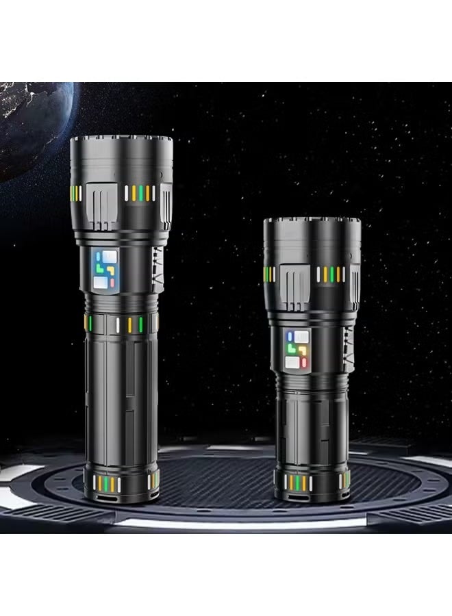 YEMAO 100W Super Bright LED Flashlight – 20000LM Long Range Torch with 1500M Beam Distance | Zoomable Spotlight, USB-C Rechargeable | Search Light with Power Indicator | 4 Modes, SOS Function for Camping, Hiking, Emergency Outdoor Use - Image 4