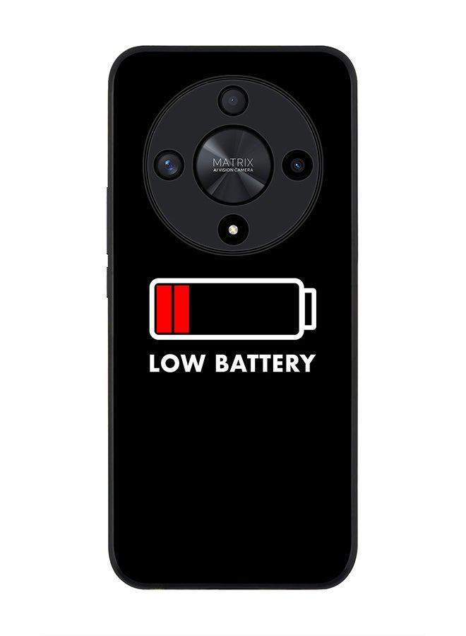 Stylizedd Rugged Black edge case for Honor X9b, Slim fit Soft Case Flexible Rubber Edges Anti Drop TPU Gel Thin Cover- Low Battery - Image 1