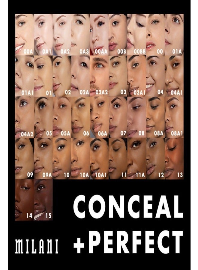 Milani Conceal + Perfect Foundation Stick - 225 Natural (0.46 Ounce) Vegan, Cruelty-Free Cream Foundation - Cover Under-Eye Circles, Blemishes & Skin Discoloration for a Flawless Finish