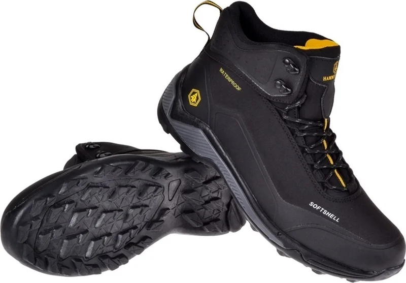 Hammer Jack Bond 21664 Men's Waterproof Boots Black Yellow V5