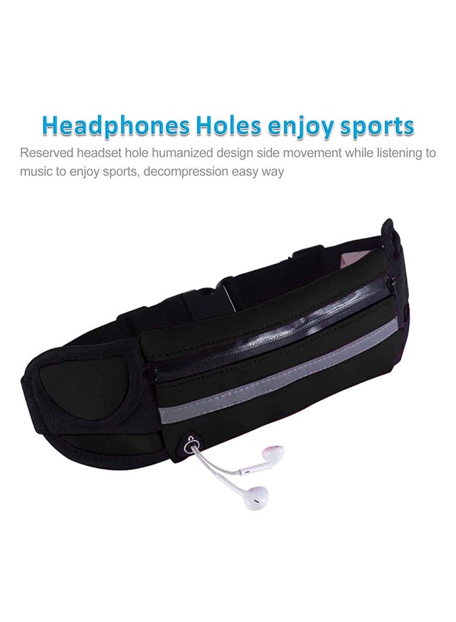 BAGGRA Zipper Closure Security Waist Belt Black - Image 4