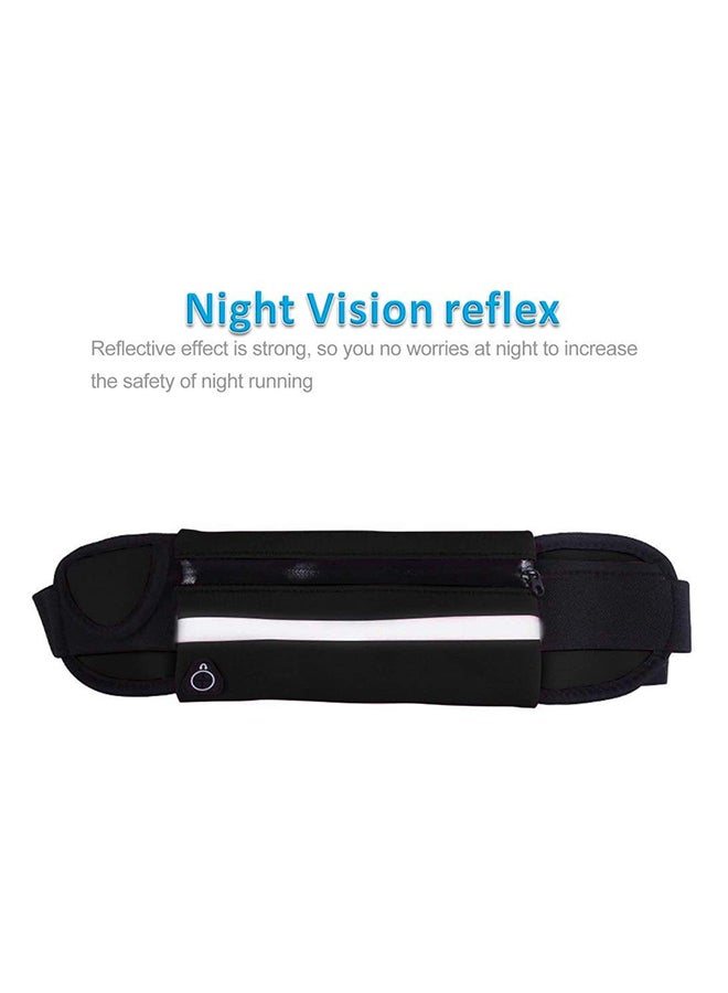 BAGGRA Zipper Closure Security Waist Belt Black - Image 3