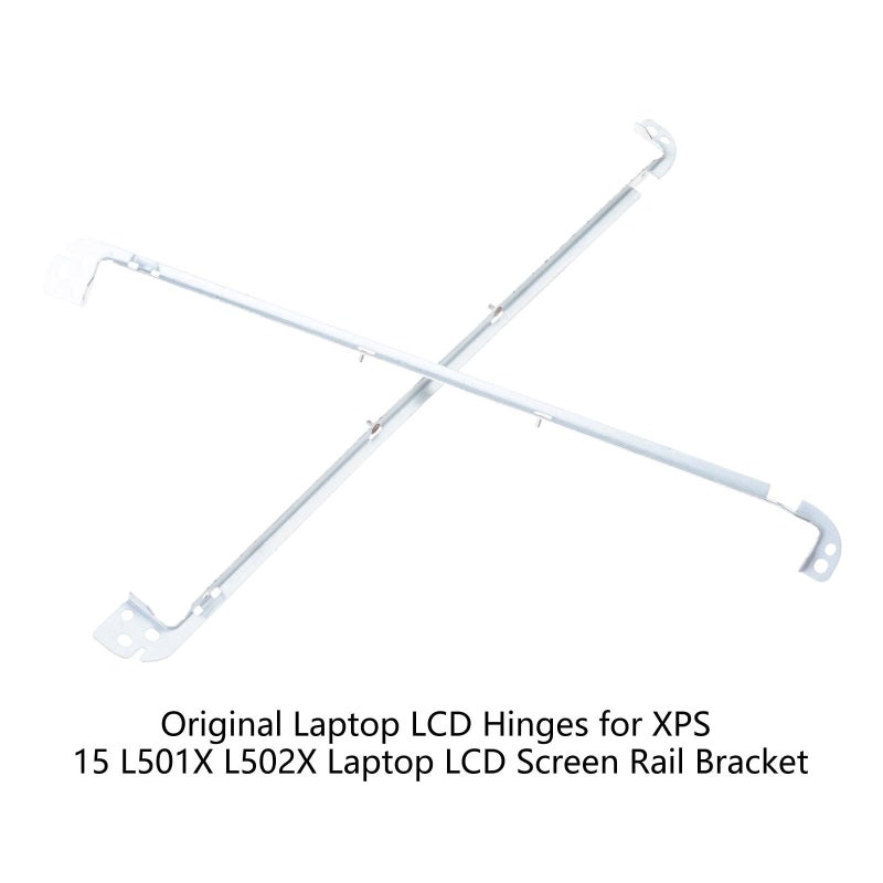 قضبان دعامة مفصل الشاشة LCD لجهاز XPS 15 L501X L502X - مجموعة بديلة لمفصلات اللابتوب (فضية) - Image 4