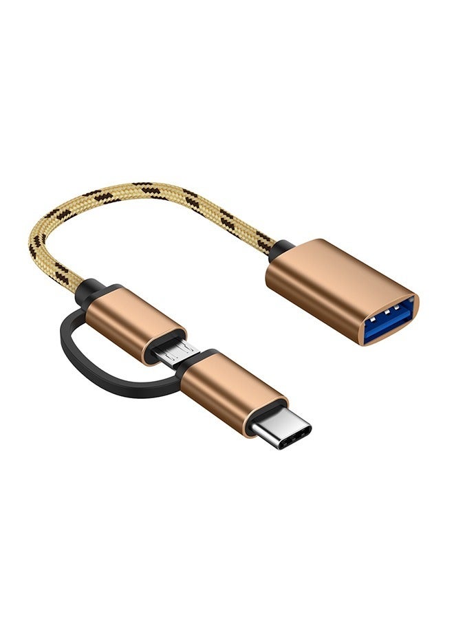Compact 2-in-1 USB OTG Adapter, USB 3.0 with 5Gbps Fast Transmission, Dual Function for Data Transfer and Charging  - Image 1