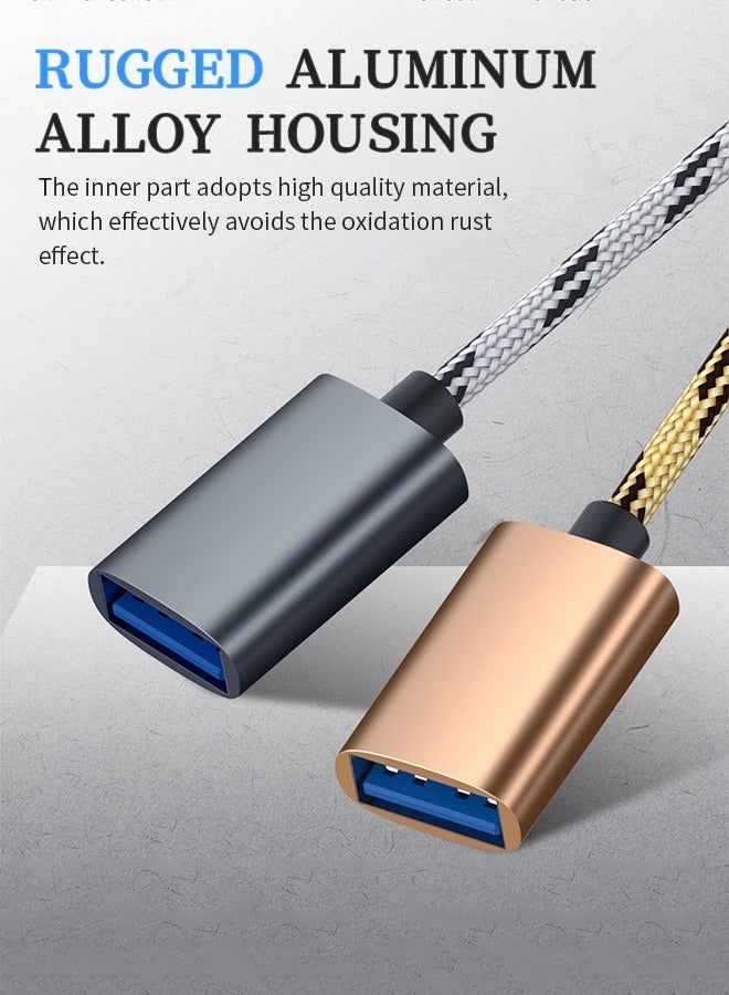 Compact 2-in-1 USB OTG Adapter, USB 3.0 with 5Gbps Fast Transmission, Dual Function for Data Transfer and Charging  - Image 5
