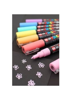 Uni Mitsubishi Uni Mitsubishi Pencil Posca Paint Marker Pen PC-1M Bullet Shaped 0.7 mm Soft 8 Colors  - Image 3