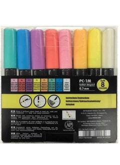 Uni Mitsubishi Uni Mitsubishi Pencil Posca Paint Marker Pen PC-1M Bullet Shaped 0.7 mm Soft 8 Colors  - Image 2