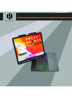 Remson Remson 7 Color Backlit Wireless Bluetooth Keyboard Case with Touchpad for Apple iPad Pro 12.9 2018 / iPad Pro 12.9 2020 English / Arabic Keyboard  - Image 3