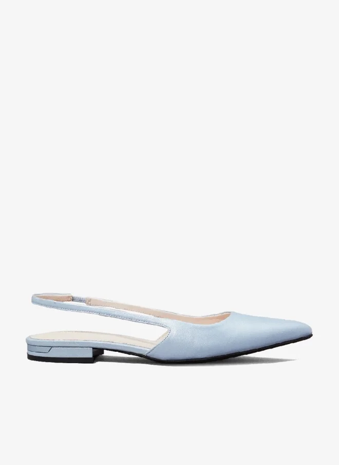 CALVIN KLEIN Leather Slingback Ballerinas