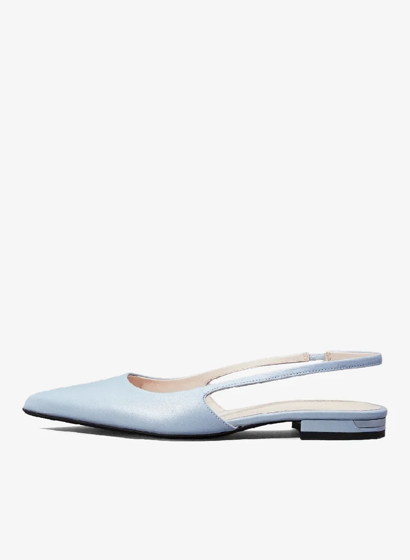 CALVIN KLEIN Resort Blue Leather Slingback Ballerinas for Women | Best Price UAE