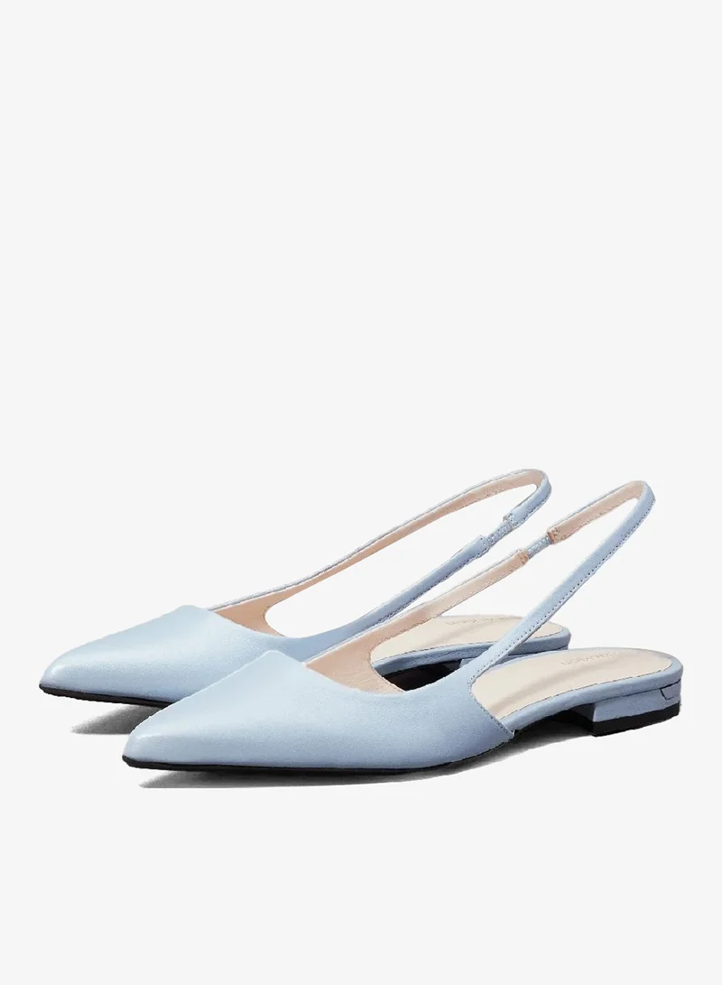 CALVIN KLEIN Leather Slingback Ballerinas