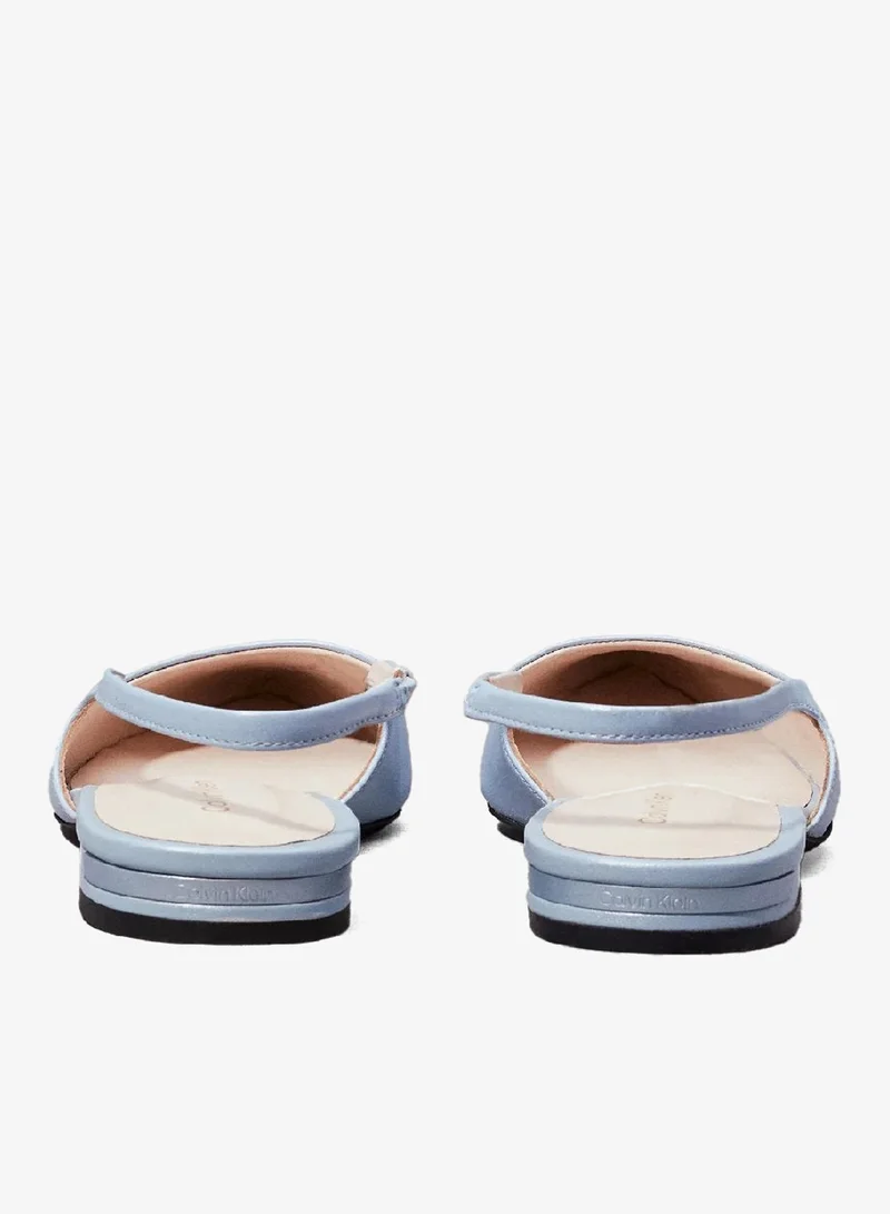 CALVIN KLEIN Resort Blue Leather Slingback Ballerinas for Women | Best Price UAE