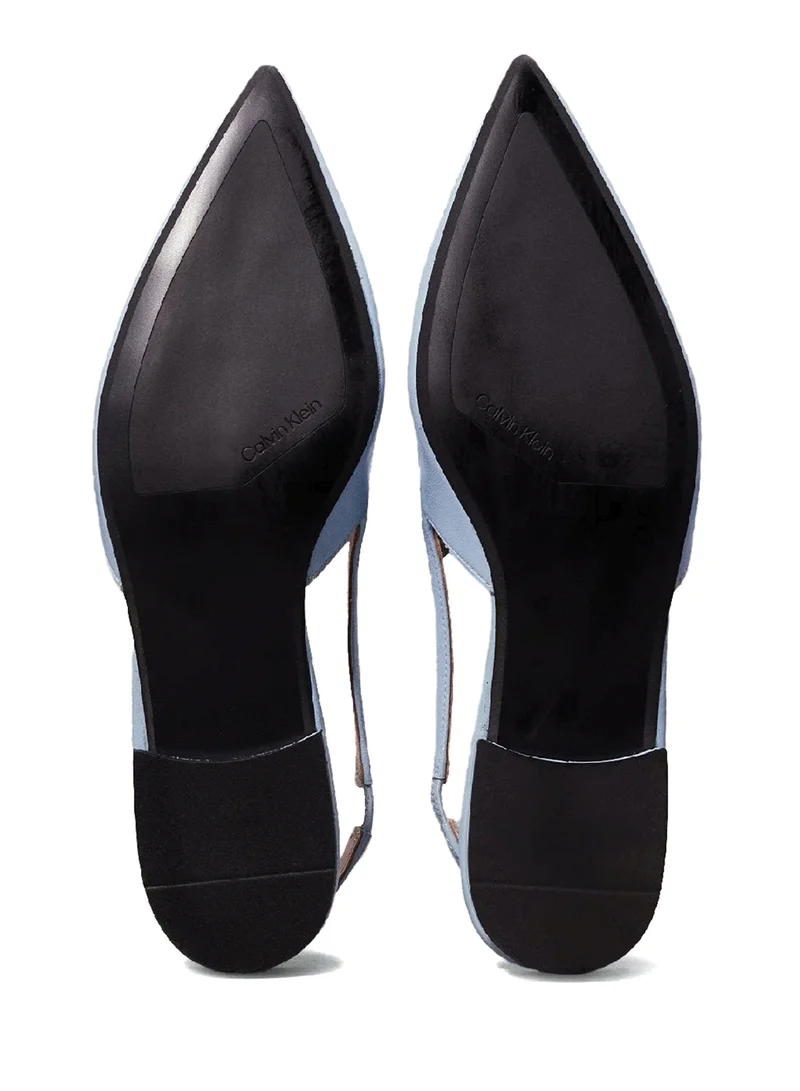 CALVIN KLEIN Resort Blue Leather Slingback Ballerinas for Women | Best Price UAE