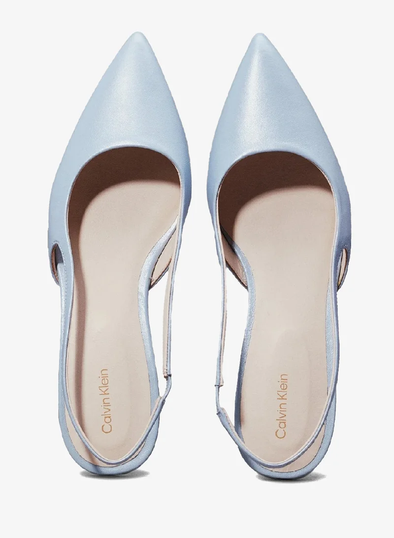 CALVIN KLEIN Resort Blue Leather Slingback Ballerinas for Women | Best Price UAE