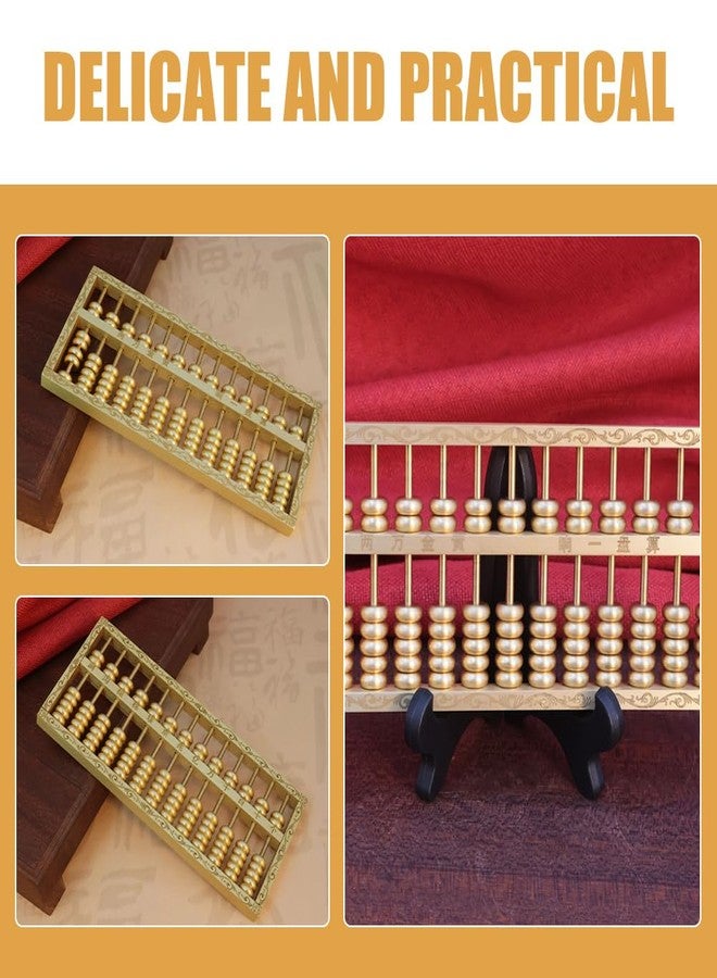 DEARMAMY Brass Abacus Ornament - Vintage Chinese Abacus Sculpture for Home Decor Office Decoration Unique Gift for Housewarming and Business Opening - Image 3