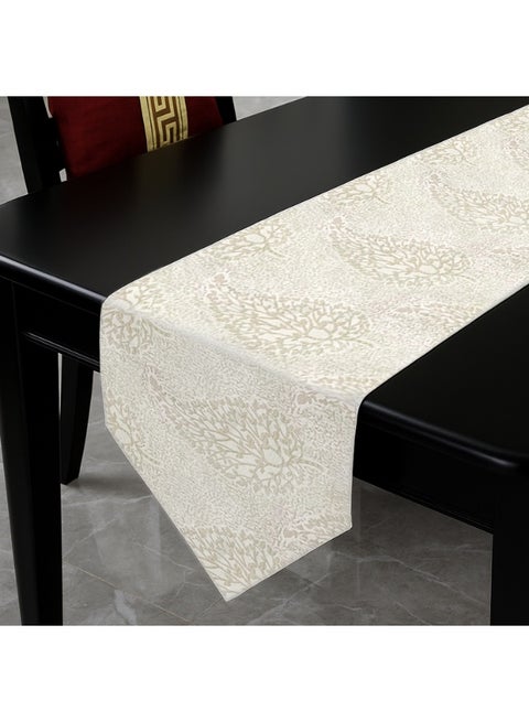 مفرش طاولة مستطيل من الكتان من INtex Home DAS Design مناسب لطاولات الاستقبال وغرف المعيشة والمطبخ - تصميم أنيق لديكور المنزل - طرف على شكل حرف V - مجموعة من قطعة واحدة